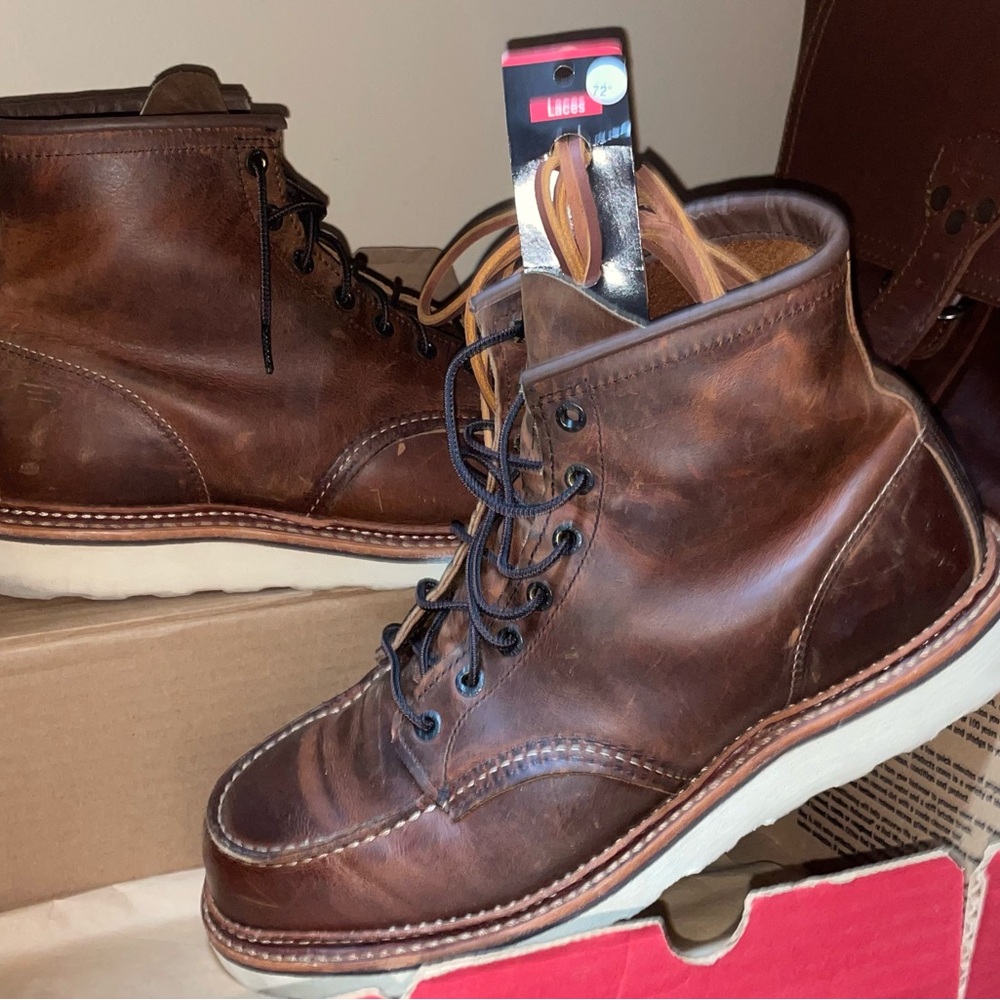 Red Wing Shoes Dark Brown Leather Boots